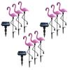 Pink Flamingo Solar Light Outdoor Courtyard Decoration Light Waterproof Garden LED Patio Walkway Light with Lights Ground Lamp