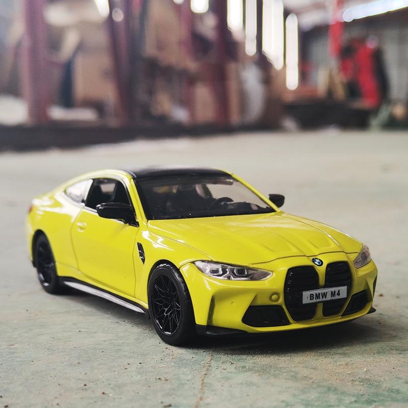 Model de mașină din aliaj BMW M4 IM Supercar 1/32 cu lumină sonoră de tragere înapoi, colecție de cadouri pentru copii, model de jucărie turnat sub presiune