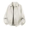 Autumn And Winter Men's Motorcycle Suit Simple And Versatile Leather Jacket Loose Leather Jacket