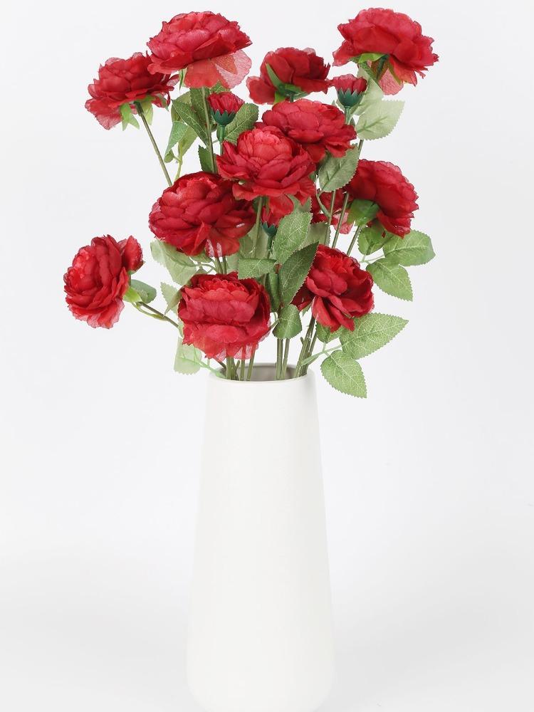 6 Pcs Artificial Peony Flowers Fake Flowers Silk Peonies Flowers Vintage Home Birthday Party Decoration Office Wedding Decor