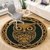 1pc Owl Office Round Area Rug,  Mat Suitable For Office, Under Office Chairs Bedroom Living Room Home Decor, Room Deco