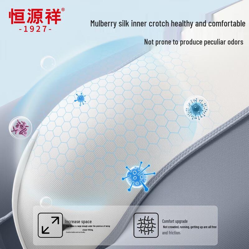 Hengyuanxiang Men's 100s Modal Ice Silk Seamless Boxer Briefs 3-Pack