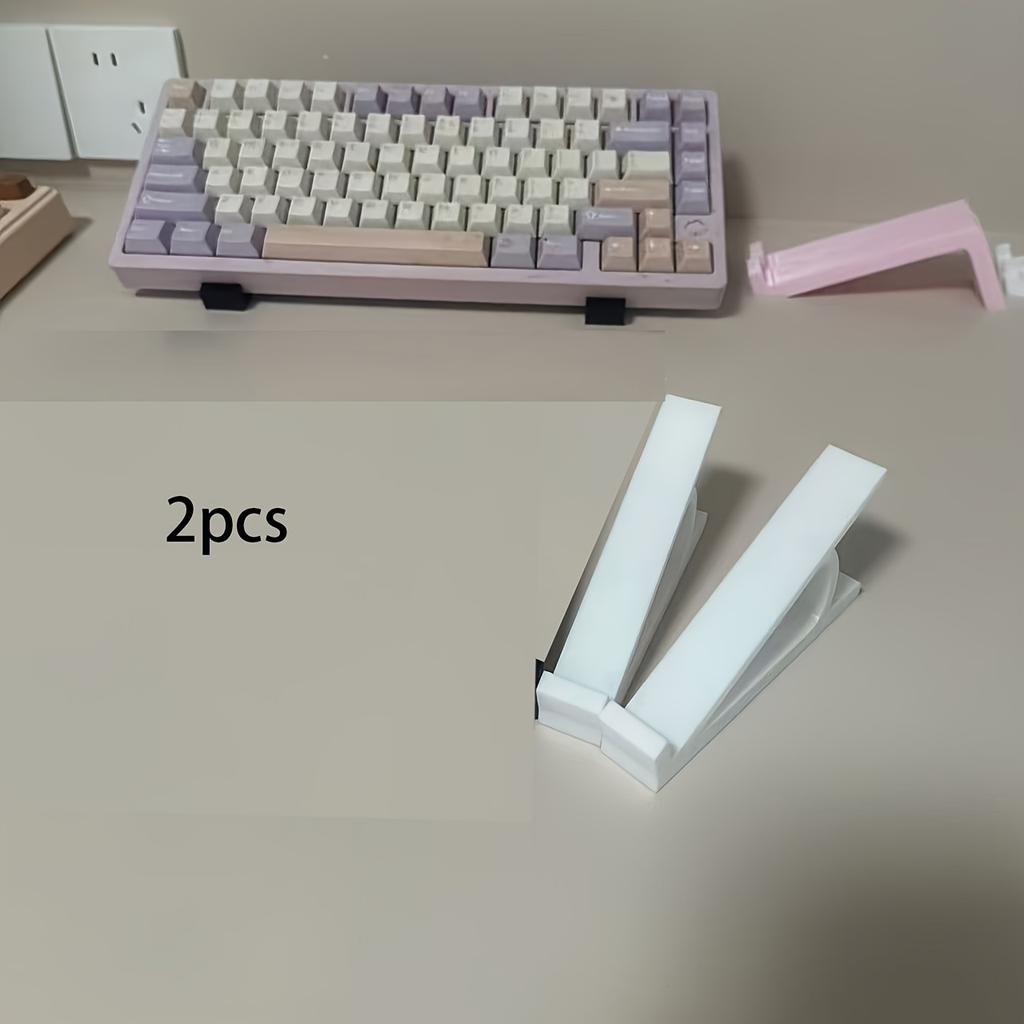 2pcs Ergonomic Keyboard Riser Stand Non-slip universal Stand Multi-Color Optional For Office Gaming Use