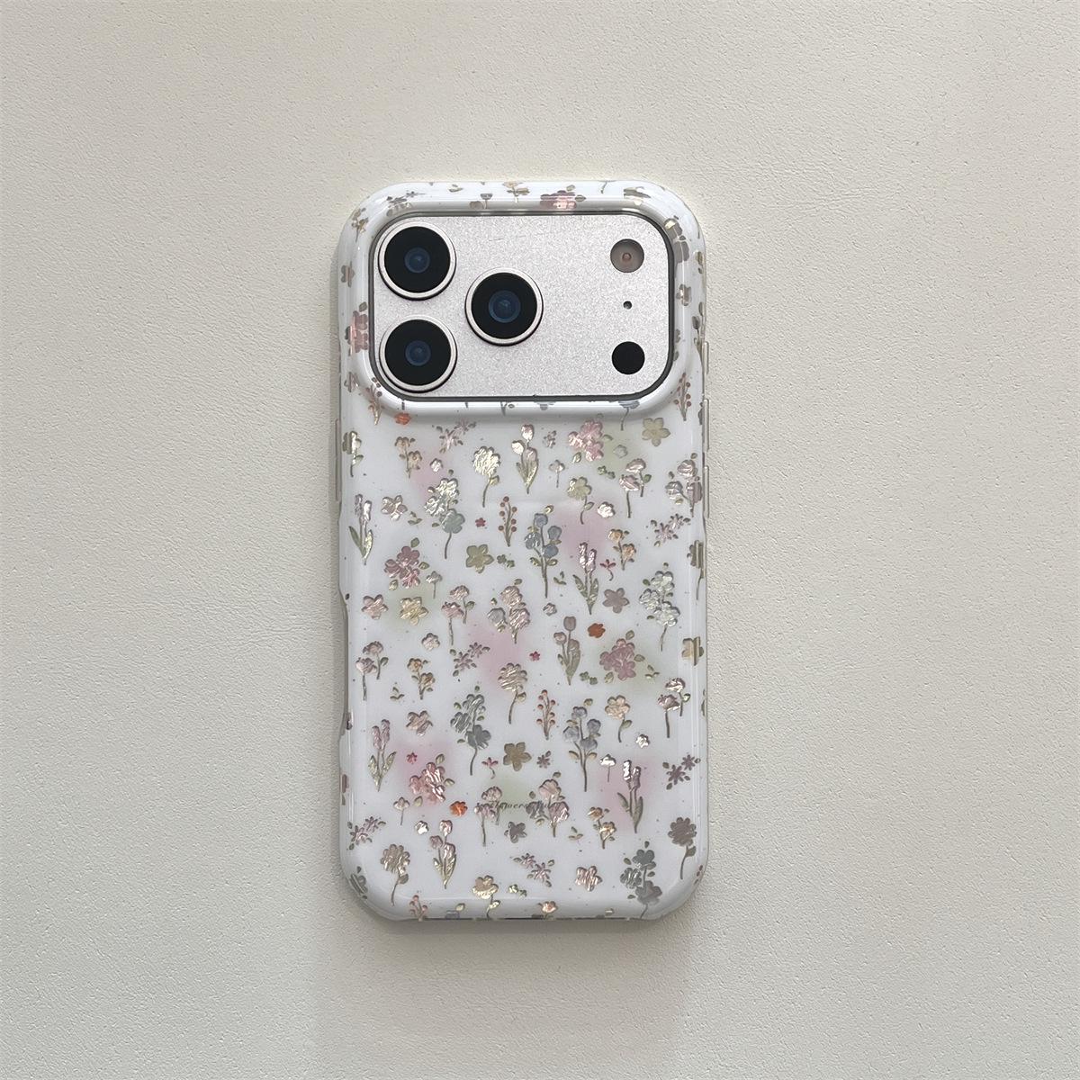 Colorful Floral Anti-Fall Case for iPhone 14/13 Pro Max iPhone 17 Pro