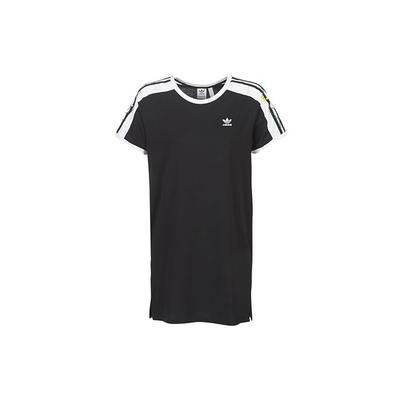 Originals Logo Blumensickerei Sportlich Bequem Pullover Rundhalsausschnitt Kurzarm Kleid Damen Kleid Schwarz ED4776