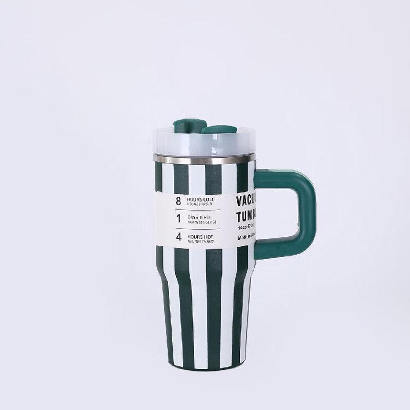 Striped 304 Stainless Steel Insulated Car Mug
