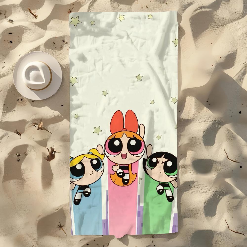 The P-power-puff G-girls Cartoon Towel Beach Quick Dry Soft Pool Towels Gift for Travel Gym Shower Camping Sports