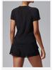 Women's Breathable Quick-Dry Mesh Short Sleeve Yoga Top – Loose Fit Fitness Training T-Shirt