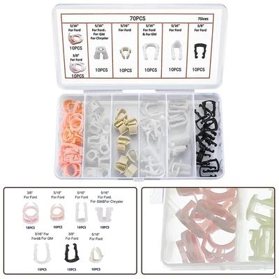 70 Pieces Fuel Line Retainer Clips Assortment 61280 Auto Maintenance Replace Premium
