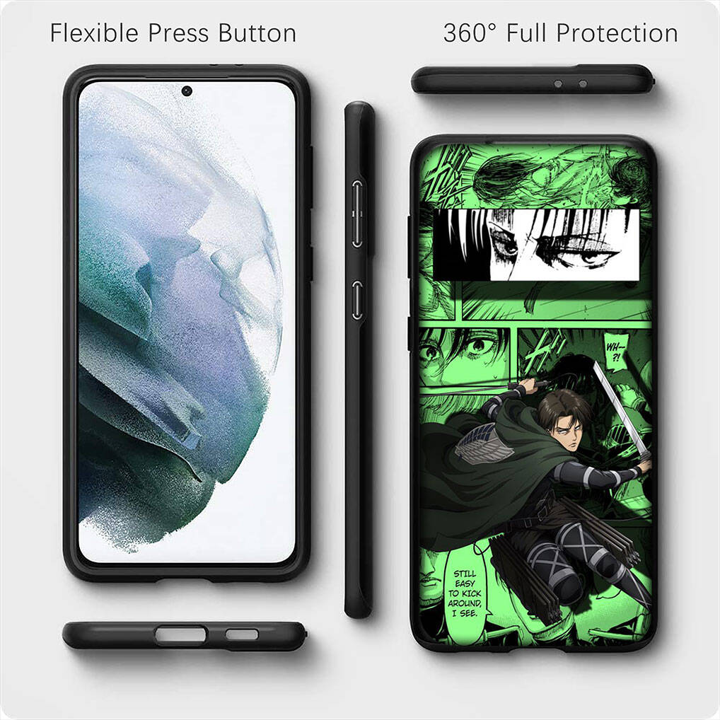for Motorola Moto Edge 70 60 50 G54 G86 Samsung Galaxy S25 iPhone 17 16 15 Xiaomi Redmi Note 14 13 Pro Phone Case Wallpaper Attack on Titan Levi Cover