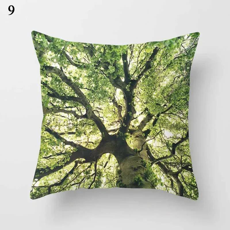 Sofa Car Pillowcase Home Decor Tropical Palm Tree Green Cushion Cover Decorative