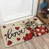 Rose Cat Valentine's Day doormat, easy to clean and durable