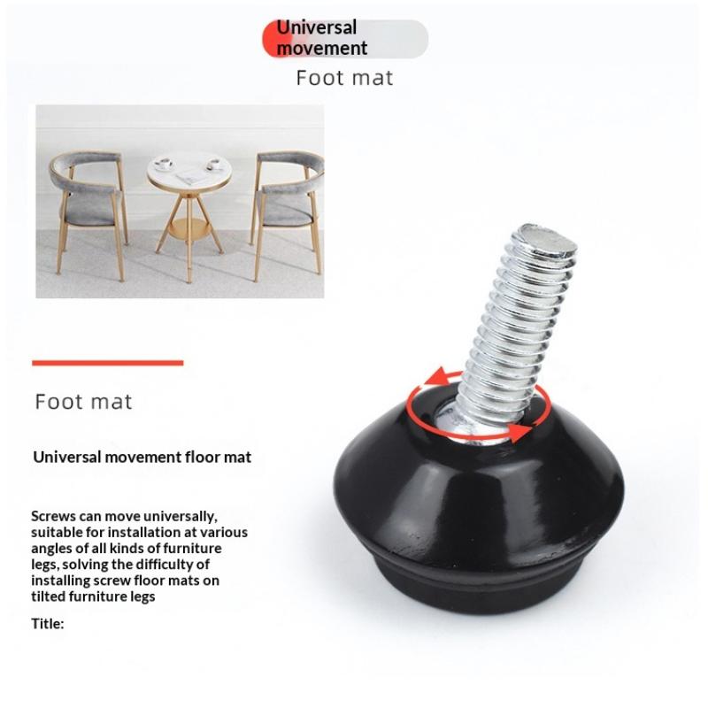 4 stk Justerbare Metal Møbelafbalanceringsfødder Ben M6*15*23Mm Gevindskruer Til Skab Bord Stol Maskine Base