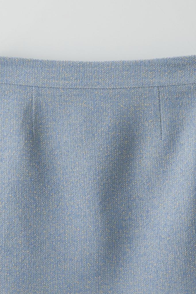 The Penny Tweed Mini Skirt - Sky Blue