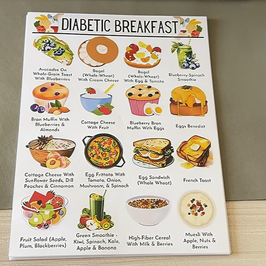 12 Stück Diabetes Essensliste Diabetes Mahlzeitenplan Informationen Diätplan, Liste kohlenhydratarmer Lebensmittel zur Blutzuckerkontrolle