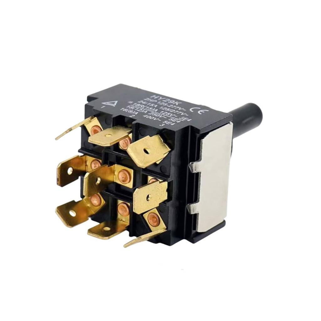 Upgrades 9 Pin Button Switches HY29K Versatile 3 Way 9 Pin Electrical Toggle Switches for Residential Electrical Systems