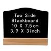 10Pcs Double Sided Blackboard Signs Small Tabletop Chalkboard Signs with Wood Stand Buffet Food Label Signs for Wedding