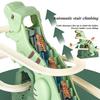 Electric Dinosaur Track Slide Toy with Light Music Cartoon Dino Automatic Stair Climbing Roller Coaster Sliding Track Toy Toddlers Boys Girls Gift