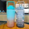 New 2000ml Gradient Water Bottle Frosted Cup Large Capacity Water Bottle Anti Falling Sports Water Bottle