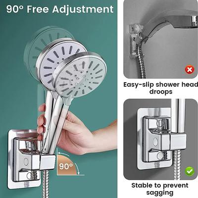 Shower Head Holder Adjustable Wall Mounted Shower Holder Self-Adhesive Showerhead Handheld Bracket Bathroom Accessories