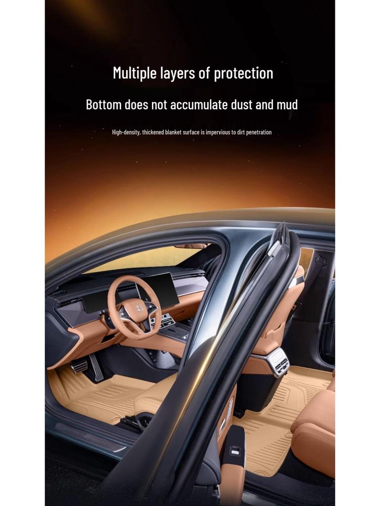 BYD Han L Floor Mats for TPEDM/EV25: New Car Interior Accessories for Driver and Passenger