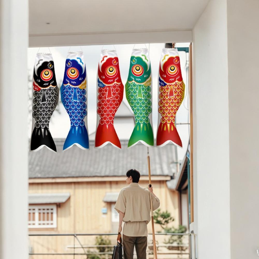 40/70/100cm Carp Wind Sock Flag Colorful Plastic Flying Toy  Yard Hanging Decor