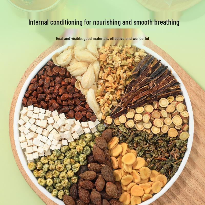 Old Guy Head Clear Tea: Monk Fruit, Luo Han Guo, Fat Sea, Sea Cucumber, Snow Pear, Loquat, Licorice, Dandelion, Orange Peel, Chrysanthemum, Lily.