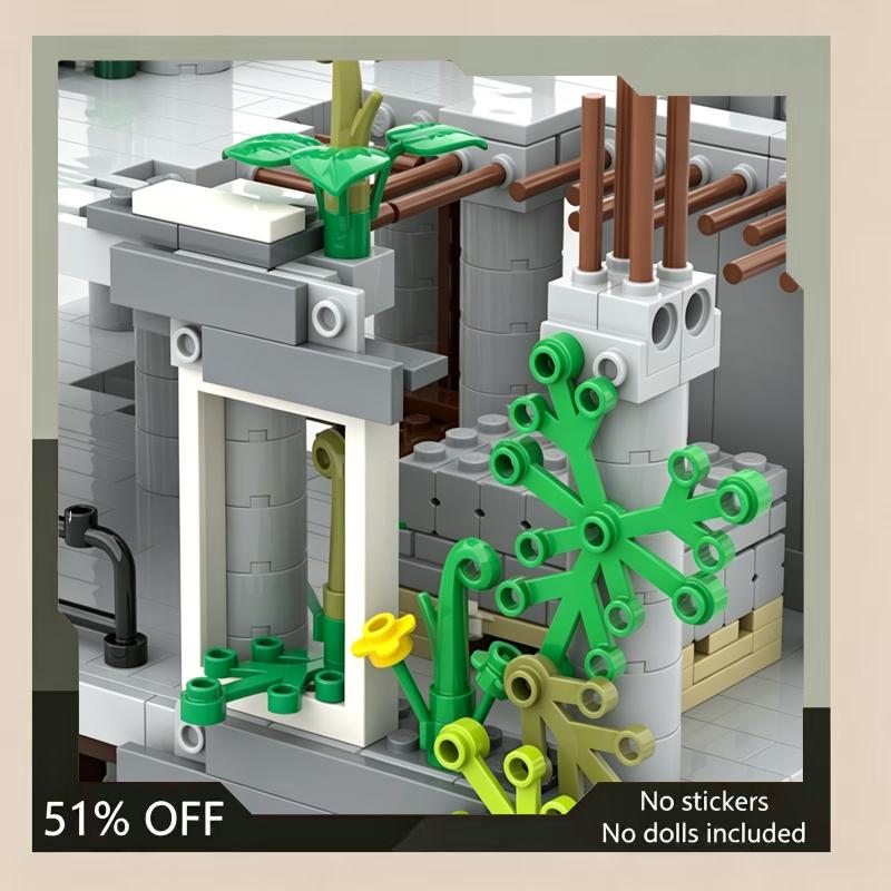 1218PCS Old Construction Site MOC Building Blocks Architecture DIY Assembly Creative Puzzle Gift