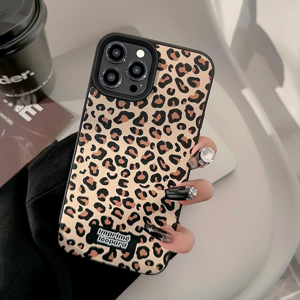Maillard Leopard Print for Apple Phone Case for IPhone16 Autumn and Winter 17 for 14 Skin Texture 15 Promax Autumn and Winter Personality