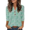 Womens Tops 3/4 Sleeve Heley Shirts For Women Summer Fashion  Blouses Beach Vacation Clothes