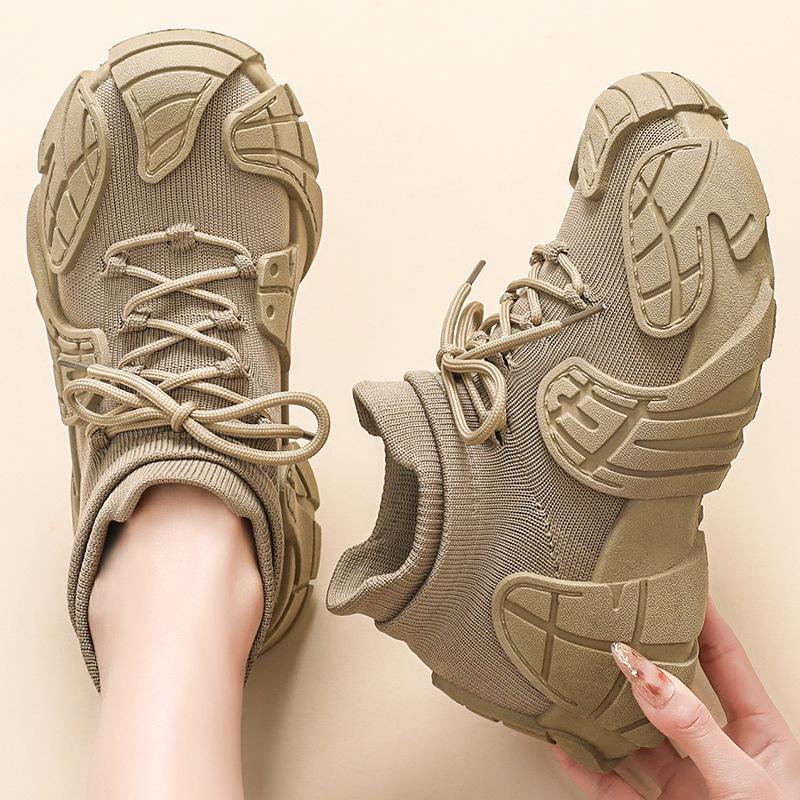 Damen Trendige Oktopus Kokosnuss Freizeit Fly-Knit Schuhe mit dicken Sohlen