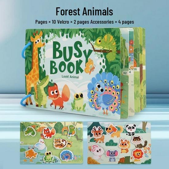 

Развивающая книжка для младенцев и малышей: Самоклеящиеся наклейки на липучке для раннего развития и просвещения в детском саду