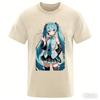 New Street Animation Surrounding Hatsune Miku Unisex And Unisexs Large Loose Breathable Cotton Fashionable Tshirts