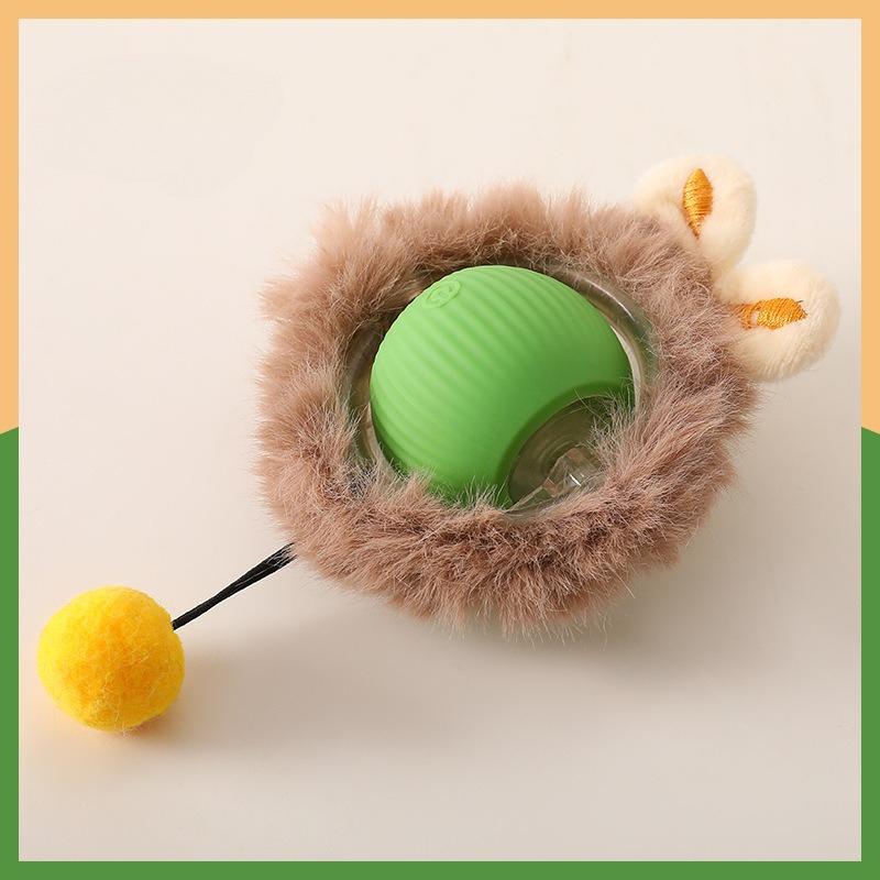 Smart Cat Toys Automatic Rolling Ball Fake Tail Rechargeable Electric Pet Interactive Toy Dog Cat Training Imitate Mouse Tail