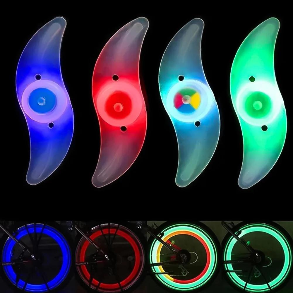Colorful Bike Wheel Spoke Light MTB Bicycle Accessories Light LED Tire Flash Tail Lights Safety Warning Cycling Lamp Waterproof