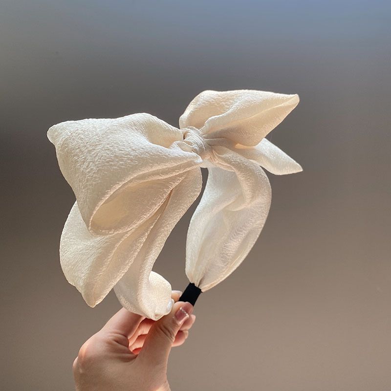 Fashion Big Bow Headband Big Bow Knot Hairband Women Girls Sweet Headwear Elegant Solid Summer Turban Wide Side Hair Accessories
