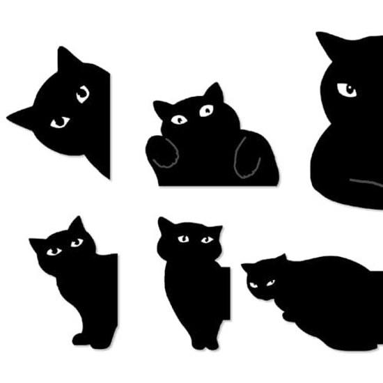 Magnet Bookmark - Set 6 Cute Clips Women Teachers Students Book Lovers Reading School Office Household Items Cat Page Markers