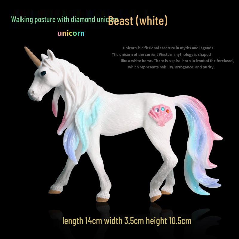 European Mythical Pegasus Unicorn Toy Model: Elf, Mythical Creature, Magic Beast 
