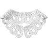 1 Pair Neckline Decorative Soft Comfortable 3D Openwork Embroidered Lace DIY Milk Fiber Fake Collar Lace for Home
