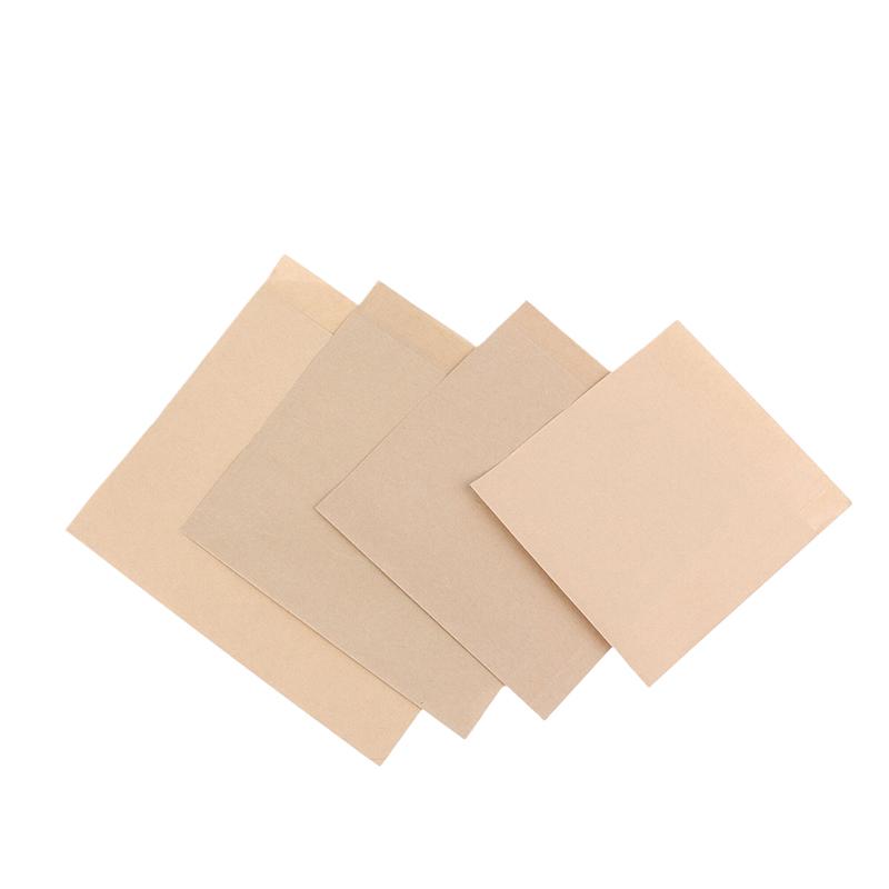 100 Stück Einzel-/Doppelöffnung Fettabweisende Papier-Geschenktüten Flach Fettfest Braun Für Keks Snack Sandwich Popcorn