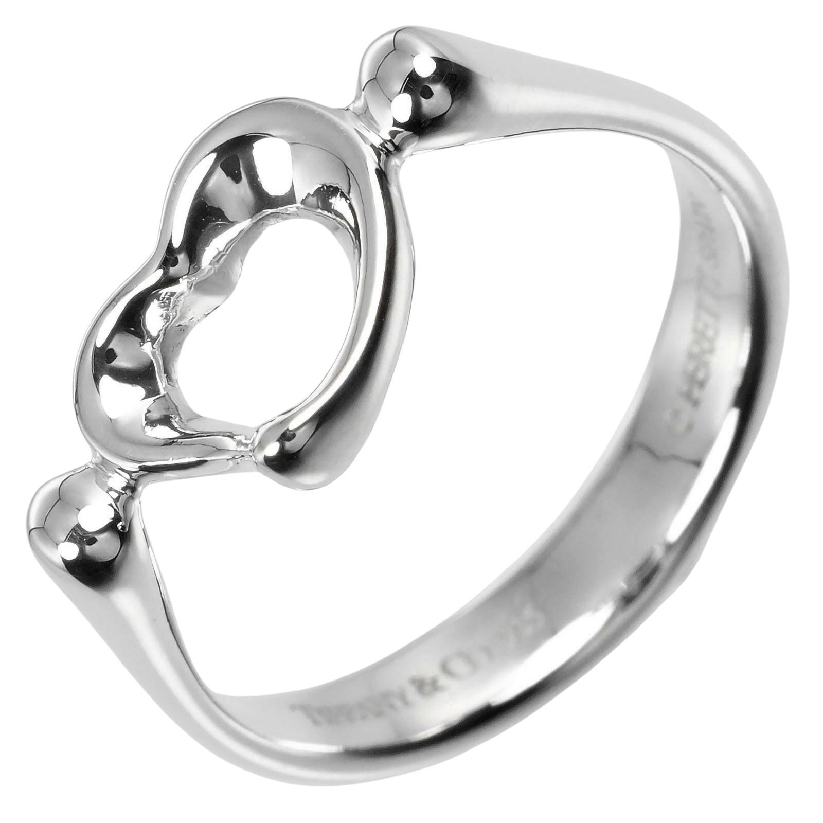 

TIFFANY&Co. Кільце з відкритим серцем Срібло925 #4.5(Розмір США) 2.5г Жіночий Вживаний