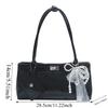 Sweet French Stick Handbag Lace Texture Underarm Bags Portable PU Shoulder Bag  Work
