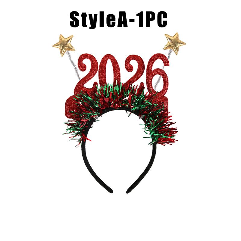 Christmas Reindeer Headband with Bow for Women Cute Cartoon Antlers Hair Clip Funny Photo Props Party Festival Decor Accessories