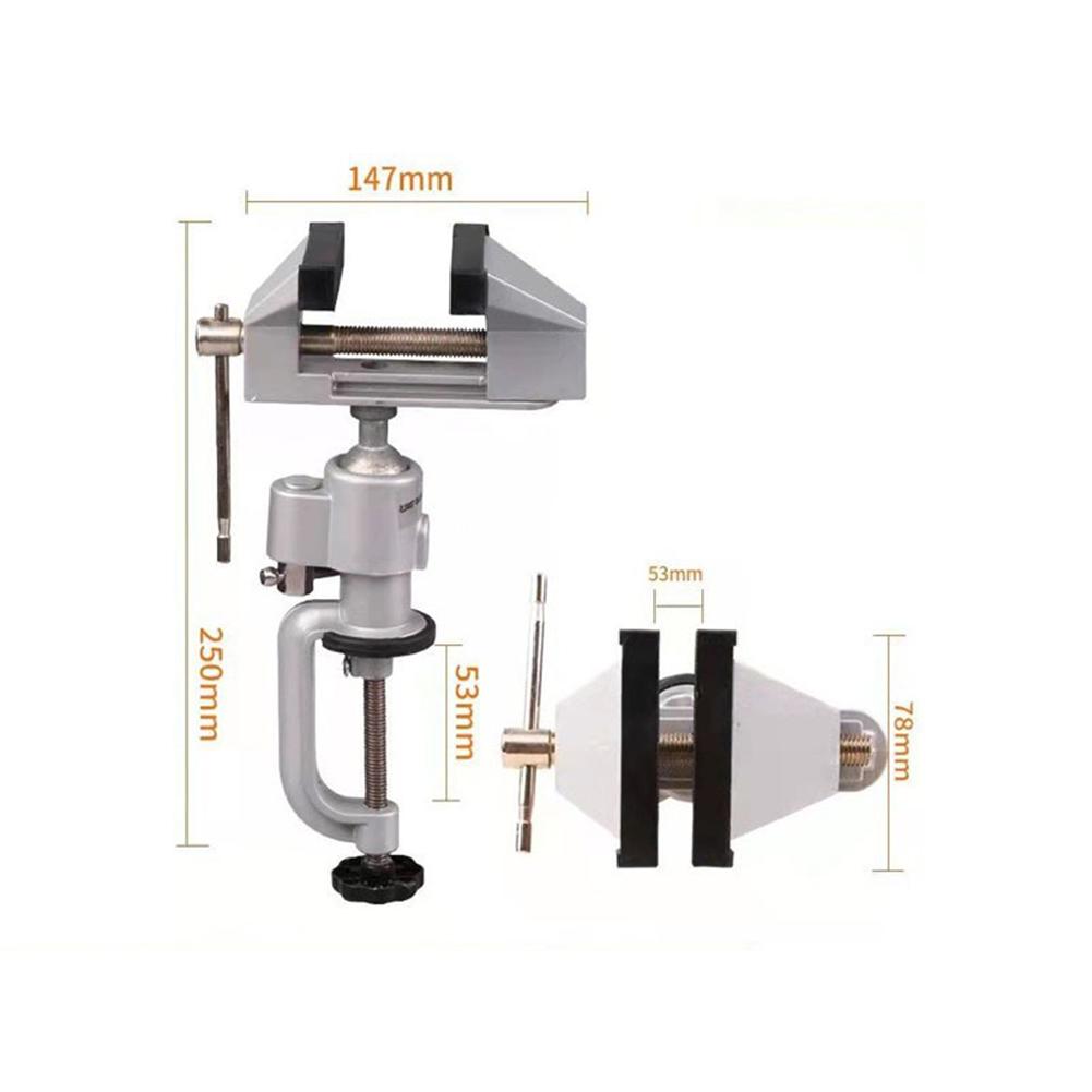 360 Drehbarer Tischschraubstock Schleifbockhalter Bohrständer Aluminiumlegierung Tischmontagehalterung Für Elektrowerkzeuge