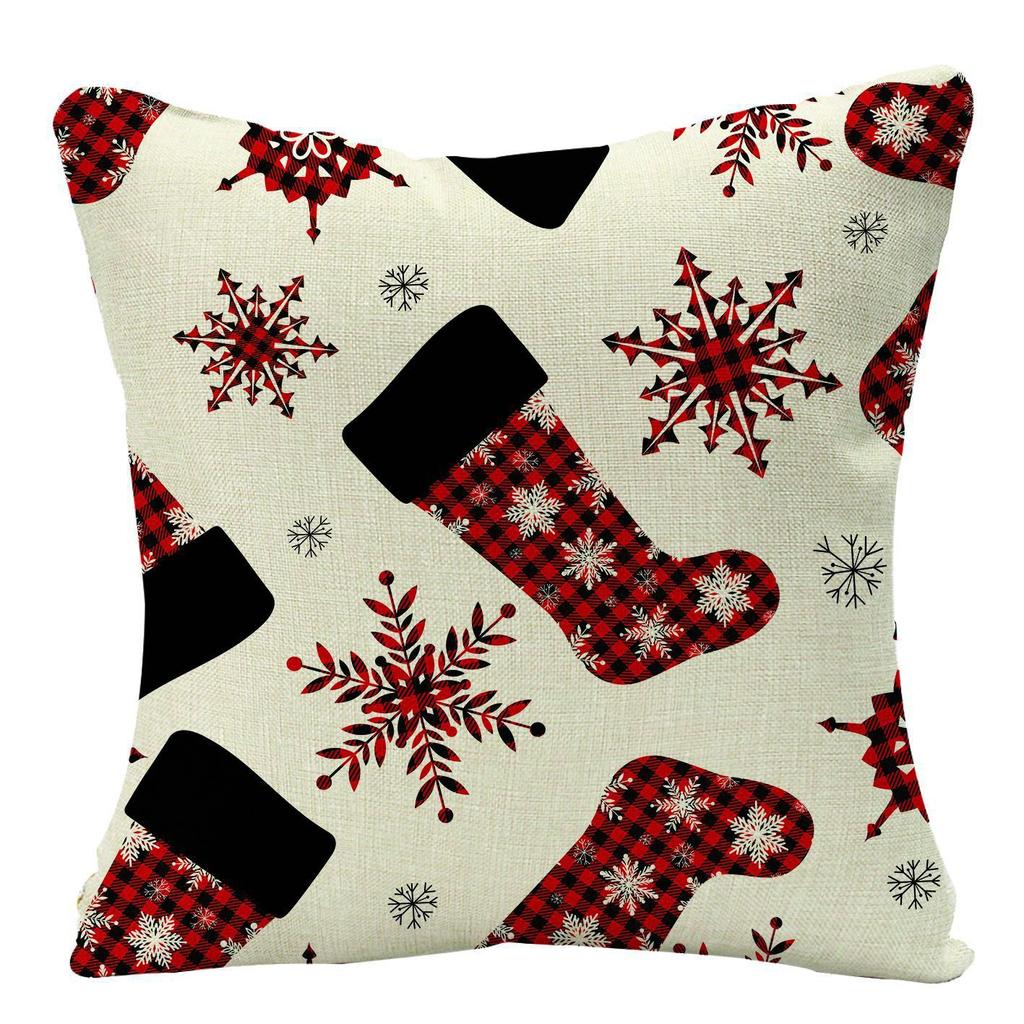 Christmas Elk Forest Car Neck Guard Home Sofa Pillowcase Christmas Pillowcase with Core