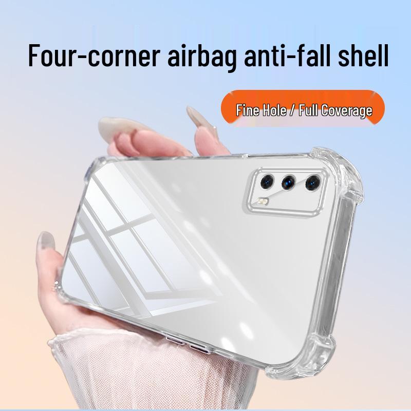 iQOO Z1X Clear TPU Case with Airbag Corners and Full Coverage Drop Protection iQOO Z1X прозрачный
