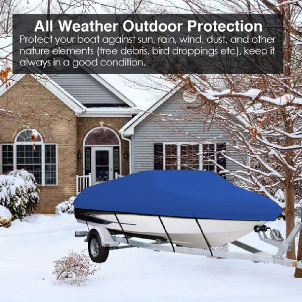 210D Oxford Waterproof Boat Cover - Outdoor Yacht & Kayak Sunshade with Dustproof Protection