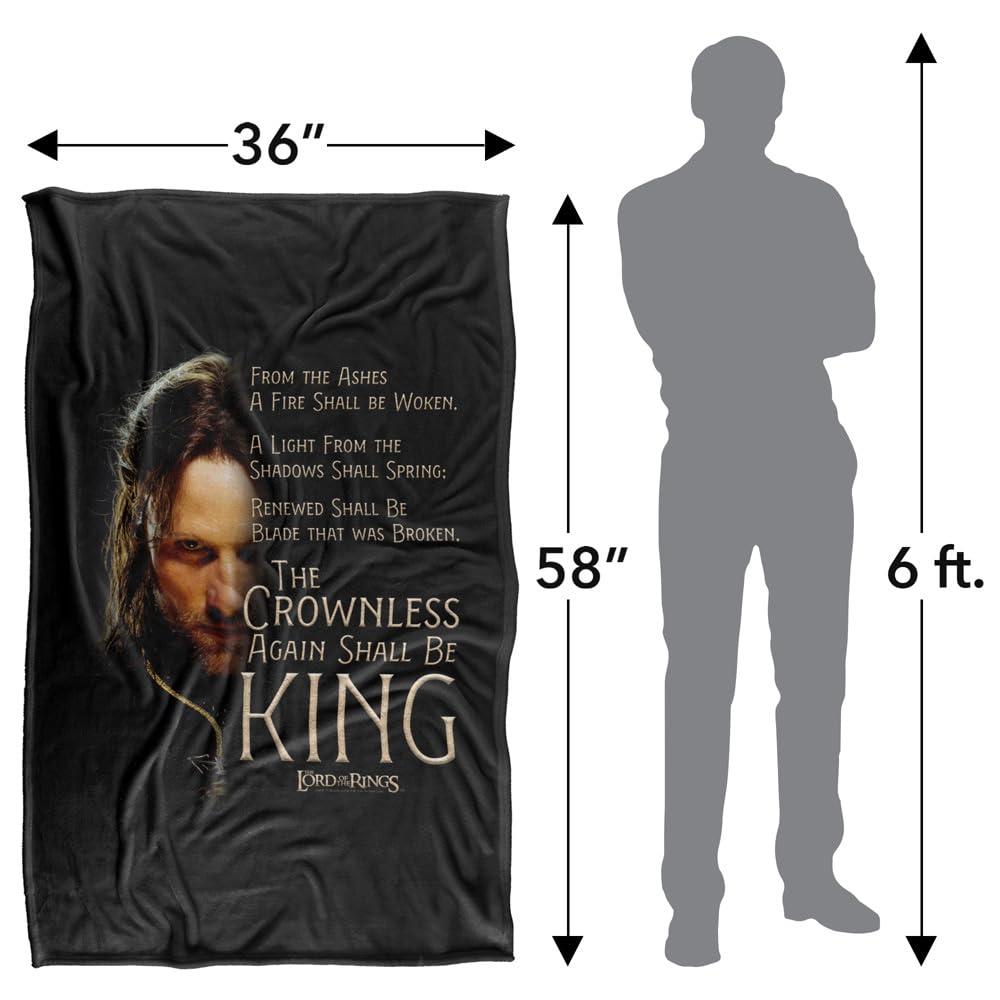 The Lord of the Rings: The Return of the King Aragorn Crownless King Blanket