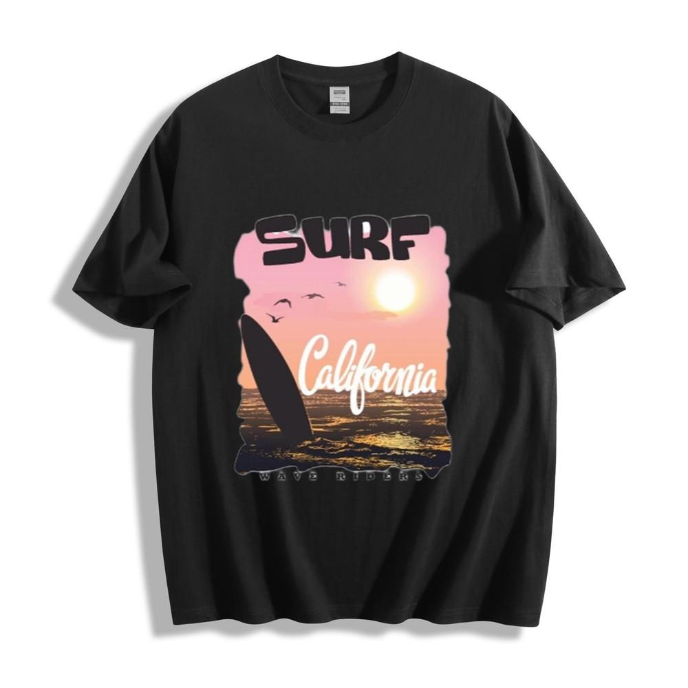 

California Surf Graphic T-Shirt - Retro Beach Vibe Unisex Tee L