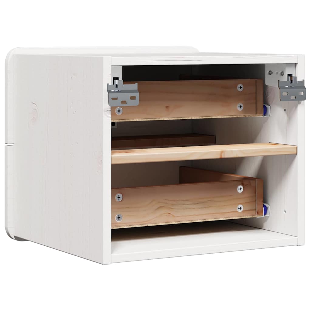 Nightstand 2 pcs White 39 x 34 x 33 cm Solid Pine Wood
